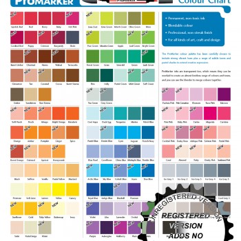ProMarker 148 Colour Chart at JR Bourne Drawing Supplies